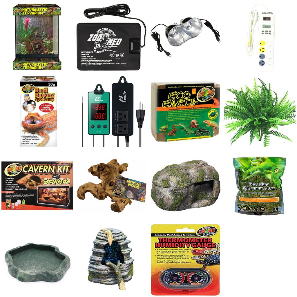 Exo Terra Crested Gecko Tank SETUP!!!