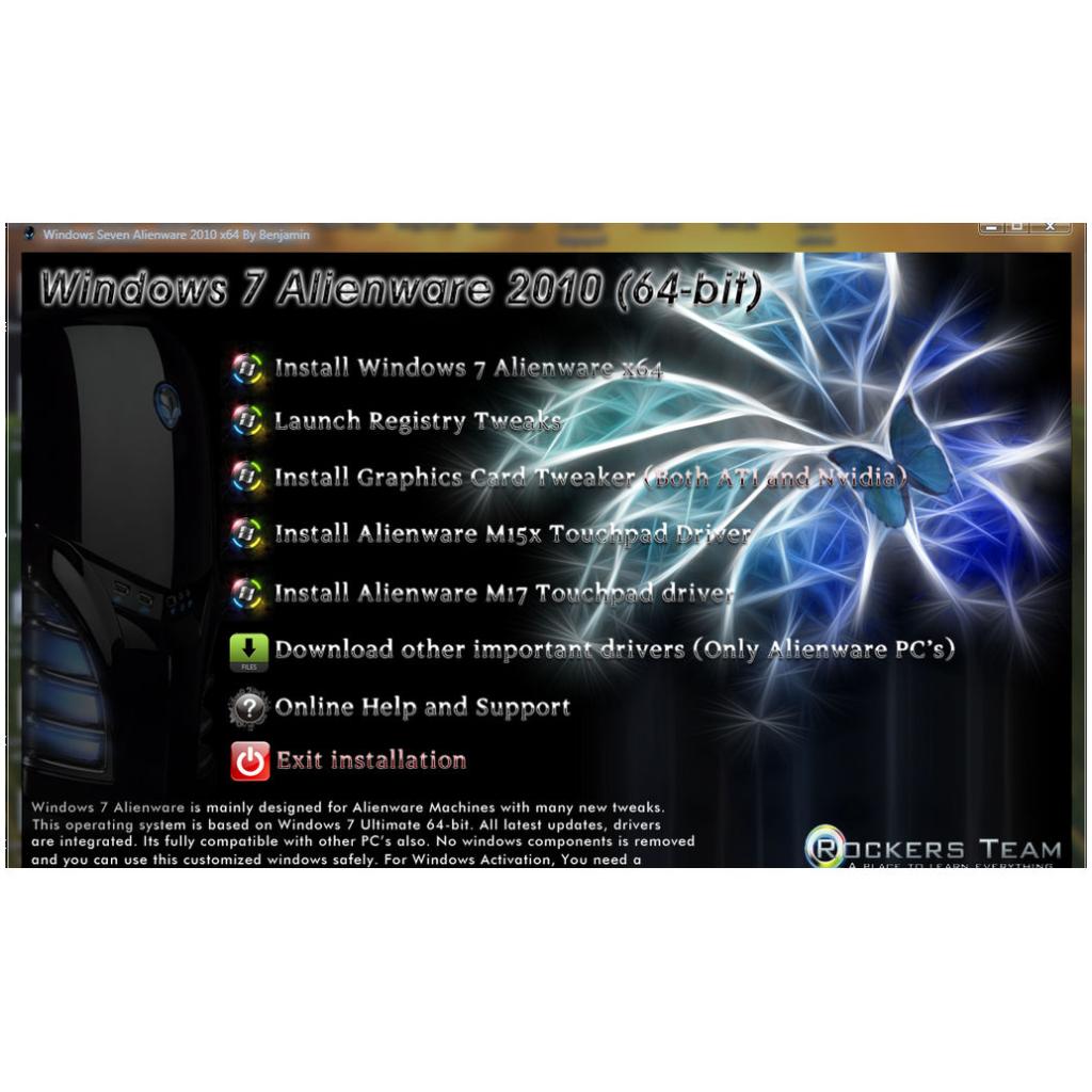 windows 7 alienware iso