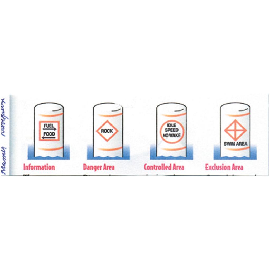 White Buoy With Orange Markings And Black Lettering Asking List