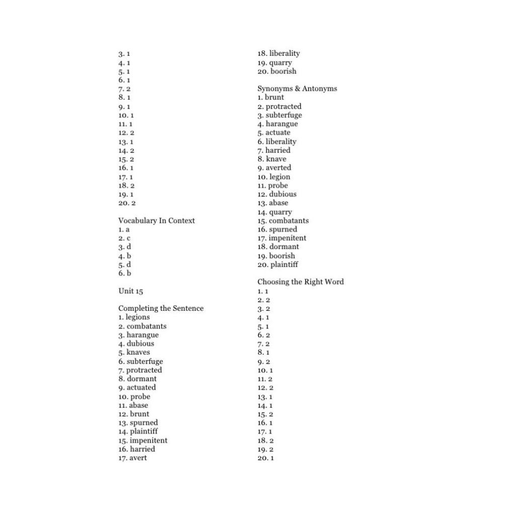 Sadlier Oxford Voary Workshop Level D Unit 8 Answers