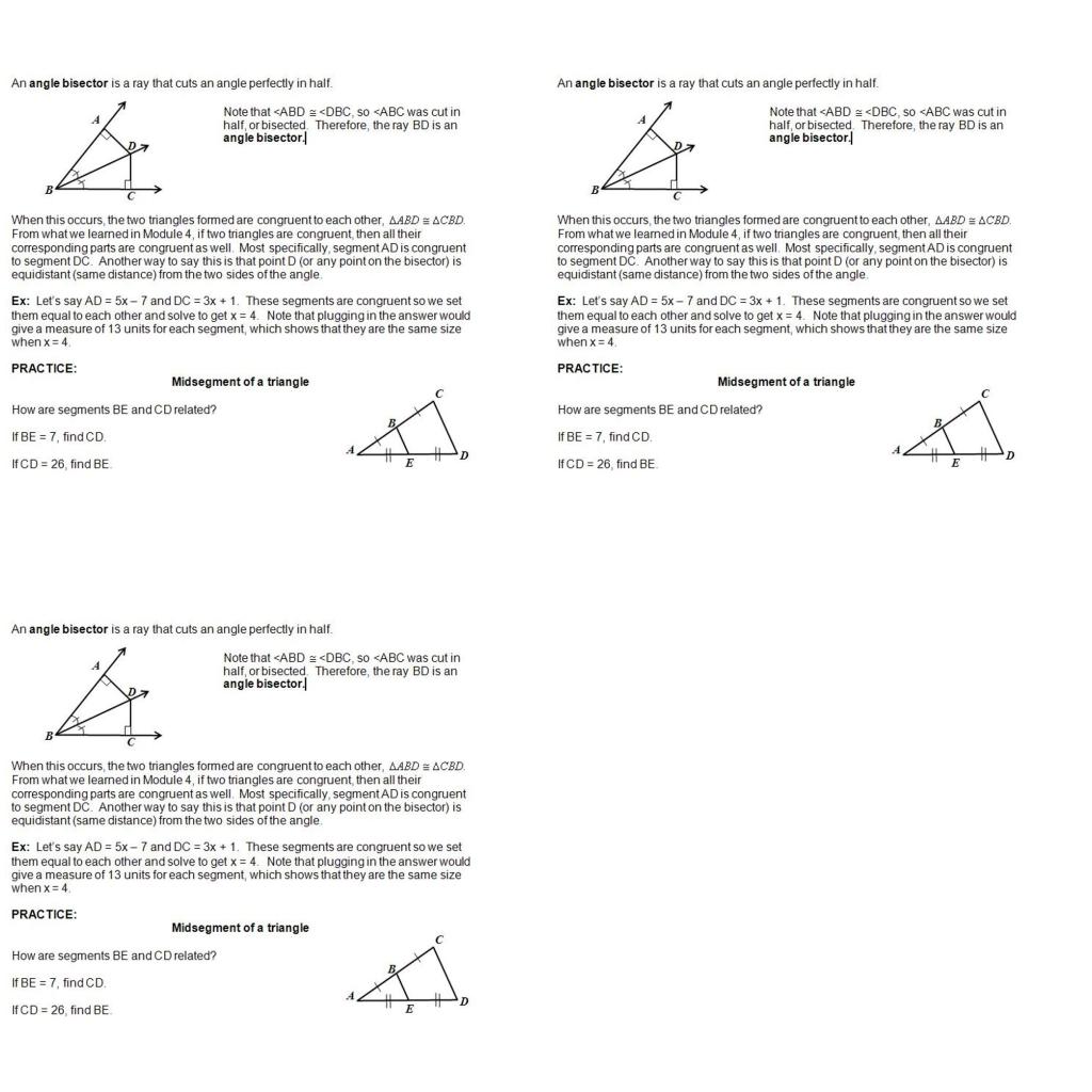 UPDATED] Perpendicular Bisector Theorem Worksheet Kuta Pertaining To Angle Bisector Theorem Worksheet